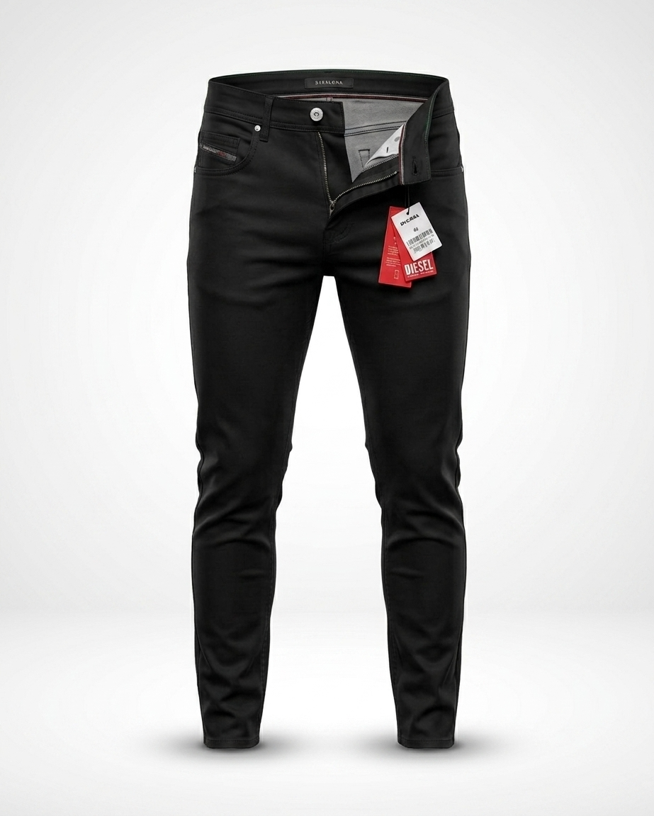 Calcas Jeans Acetinado Preta